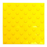 Плитка тактильная (непреодолимое препятствие, конусы шахматные по ГОСТ Р 52875-2018) 300х300х4, ПУ, желтый