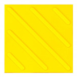 Плитка тактильная (смена направления движения, диагональ по ГОСТ Р 52875-2018) 300х300х4, ПУ, желтый