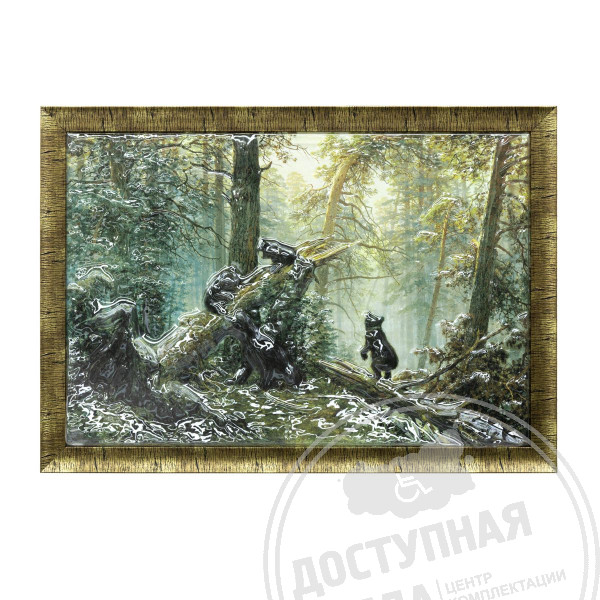 Картина 3D «Утро в сосновом лесу», тактильная