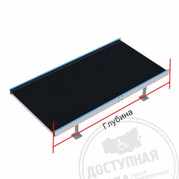 Площадка переходная с резиновым настилом, инд