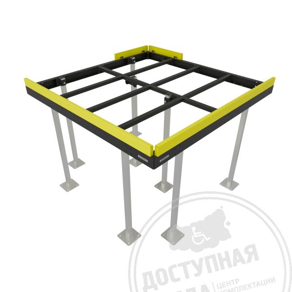 площадка для инвалидов, пандус, пандус для инвалидов, доступная среда, овз, пандус конструктор