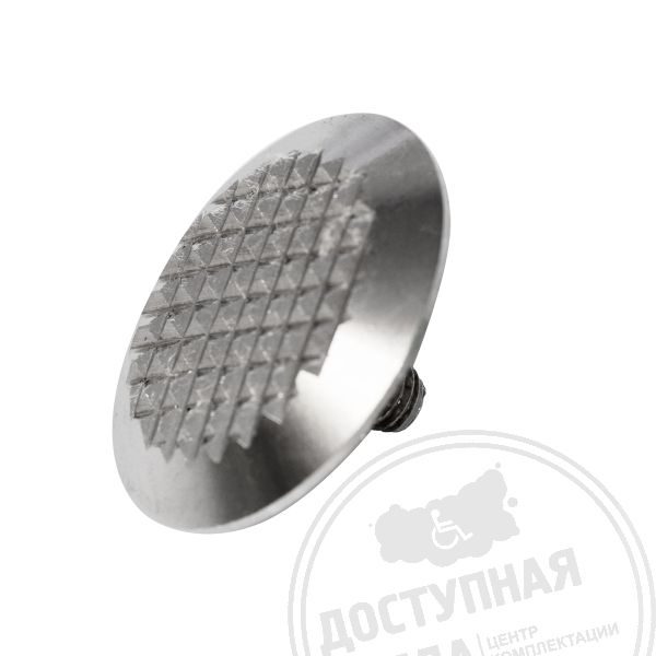 Индикатор тактильный, рифл, M1, со штифтом, AISI304, D35х35, Эконом