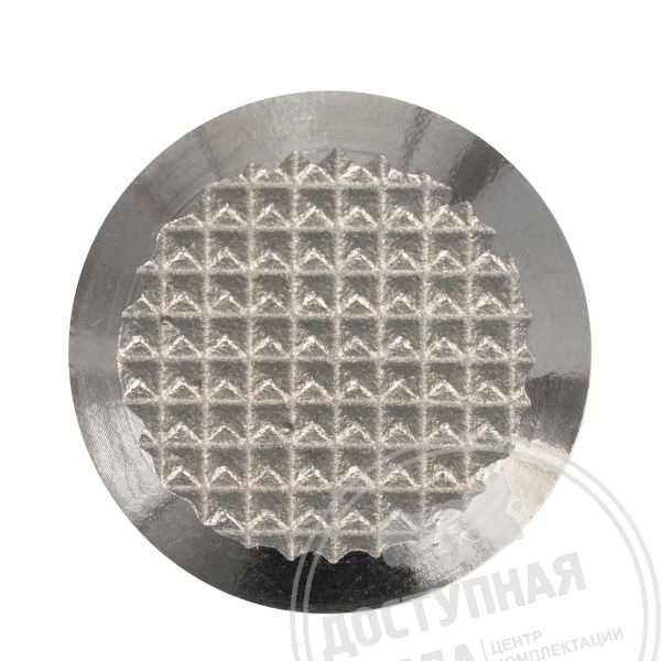 Индикатор тактильный, рифл, без штифта, AISI304, D35х35, Эконом