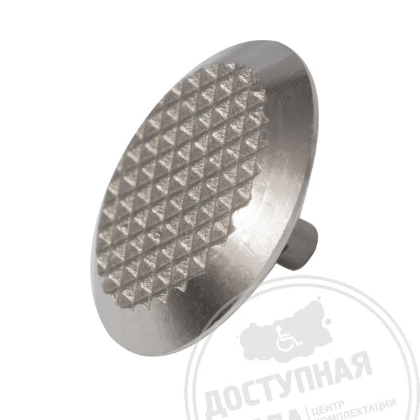 Индикатор тактильный, рифл, M2, со штифтом, AISI304, D35х35, Эконом
