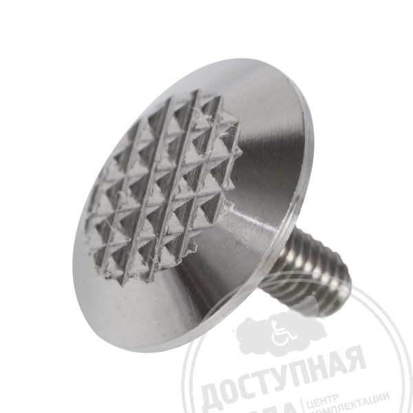 Индикатор тактильный, рифл, со штифтом, AISI304, D25х25, Эконом