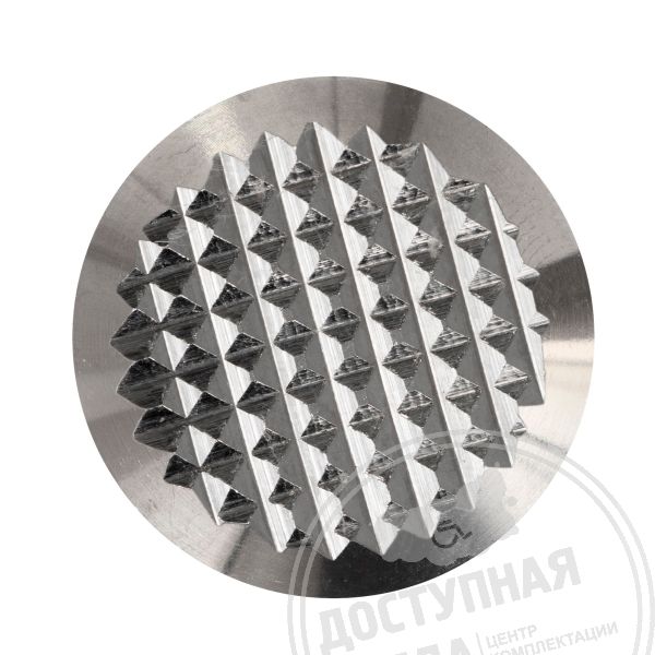 Индикатор тактильный, рифл, без штифта, AISI304, D35x35, Эконом