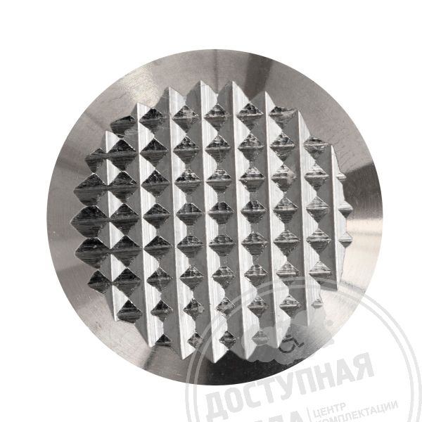 Индикатор тактильный, рифл, со штифтом, AISI304, D35х35, Эконом