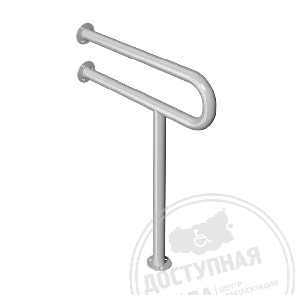 Поручень опорный для санузла, настенно-напольный, сталь Ст3, D38 мм, 850х600 мм купить с доставкой по России можно по номеру: 8-800-775-63-58