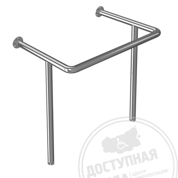 Поручень опорный для раковины, нерж. сталь, D32, 800х730х550 арт. 86016-1, купить по цене 7 738 ₽, с доставкой по России. Федеральный дистрибьютор.