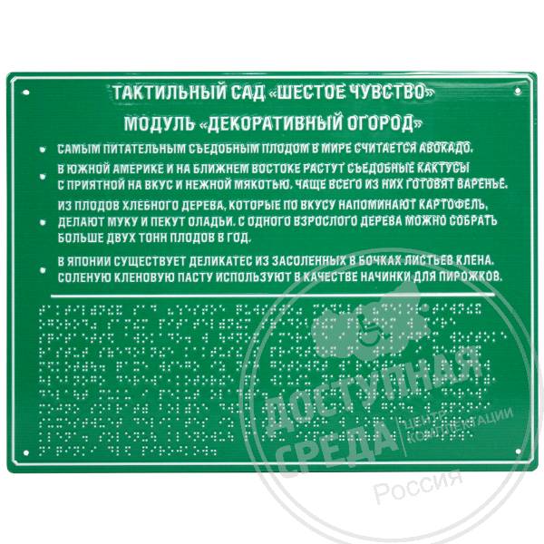 Тактильная табличка (ST2, полноцвет, защитное покрытие), 300x400ммАналоги: Ретайл, Инвацентр, Инвакор