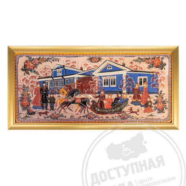 2d рисунок, городецкая роспись купить, картины для слепых, тактильные картины, фцко, адаптация музея, картина брайля