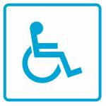 Наклейка нетактильная Доступность для инвалидов-колясочников, 100х100мм