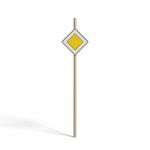 Стойка для крепления дорожных знаков, D=50мм, 3000мм