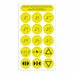 Набор тактильных наклеек для маркировки кнопок лифта №6 180 x 100мм