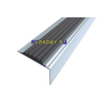 Алюминиевый угол-порог без покрытия с цветной вставкой, 38x5.5 мм
