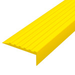 Накладка на ступень, угловая, противоскользящая, материал - ТЭП, ВxШxГ 42х18х1000, желтого цвета