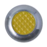 Конус тактильный, комбинированный, с противоскользящей вставкой, М1, без штифта, D35x35, H-5мм, I-0мм, AL/PL, желтый (преодолимое препятствие, непреодолимое препятствие)