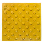 Плитка тактильная (непреодолимое препятствие, конусы шахматные по ГОСТ Р 52875-2018) 300х300х10, полимербетон, жёлтый