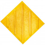 Плитка тактильная (смена направления движения, диагональ), 35х300х300, бетон, жёлтый