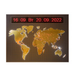 Карта мира, тактильно-контрастная, с визуальным табло, 1570х1206х60 мм