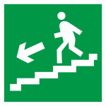 Пиктограмма E 14 "Направление к эвакуационному выходу по лестнице вниз"
