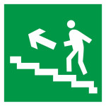 Пиктограмма E 16 "Направление к эвакуационному выходу по лестнице вверх"