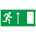 Пиктограмма E 11 "Направление к эвакуационному выходу прямо" (правосторонний)