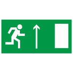 Пиктограмма E 11 "Направление к эвакуационному выходу прямо" (правосторонний), ПВХ