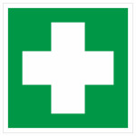Знак эвакуационный ЕС-01 «Аптечка первой медицинской помощи», фотолюминесцентный