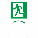 Знак эвакуационный «Вертикальная поворотная ручка» левосторонний», фотолюминесцентный