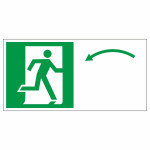 Знак эвакуационный «Для обозначения горизонтальной поворотной ручки» правосторонний, фотолюминесцентный