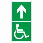 Знак эвакуационный «Напольный для инвалидов, встраиваемый в направляющую линию», фотолюминесцентный