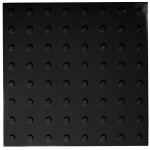 Плитка тактильная полиуретановая, линейное расположение конусов, цвет чёрный, 500x500х4 мм