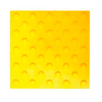 Плитка тактильная (непреодолимое препятствие, конусы шахматные по ГОСТ Р 52875-2018) 300х300х4, ПУ, желтый, самоклей