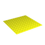Плитка тактильная (преодолимое препятствие, конусы линейные) 600х600х6, композит, желтый