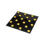 Плитка тактильная контрастная, со сменными гладкими вставками (непреодолимое препятствие, конусы шахматные), 300х300х6, PU/PL, черный/желтый