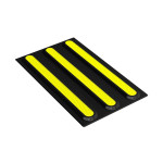 Плитка тактильная (направление движения, зона получения услуг) 180х300х6, KM, черный/желтый