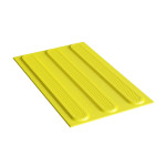 Плитка тактильная контрастная, со сменными рифами (направление движения, зона получения услуг), 180х300х6, PU/PL, желтый/желтый