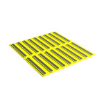Плитка тактильная (направление движения, зона получения услуг) 540x600х6, KM, желтый/черный