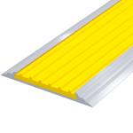 Лента противоскользящая, материал - ПВХ, в AL профиле шириной 60 мм, цвет - желтый