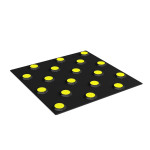 "Холодный пластик", контрастный, со сменными рифами (непреодолимое препятствие, конусы шахматные), 300х300, черный/желтый