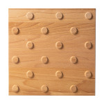 Плитка тактильная (непреодолимое препятствие, конусы шахматные), 35х300х300, деревянная