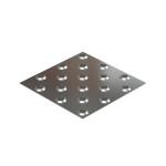 Плитка тактильная со сменными рифами (непреодолимое препятствие, конусы шахматные) 300х300х7, AISI304, черный
