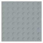 Плитка тактильная (преодолимое препятствие, поле внимания, конусы линейные) противоскользящая, 500х500х5, ПУ, серый