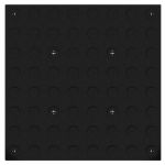 Плитка тактильная (преодолимое препятствие, поле внимания, конусы линейные) противоскользящая, 500х500х5, ПВХ, черный