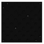 Плитка тактильная (непреодолимое препятствие, конусы шахматные) противоскользящая, 500х500х5, ПУ, черный