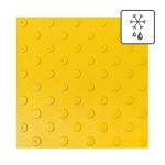 Плитка тактильная (непреодолимое препятствие, конусы шахматные) противоскользящая, 500х500х5, ПУ, желтый
