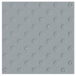 Плитка тактильная (непреодолимое препятствие, конусы шахматные) противоскользящая, 500х500х5, ПВХ, серый