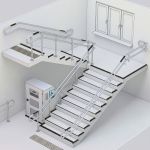 Бортик боковой для края ступеней лестницы, сталь, чёрный, 30х260х30 мм
