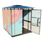 Пляжная кабинка для переодевания МГН Кабинка пляжная для переодевания на настиле